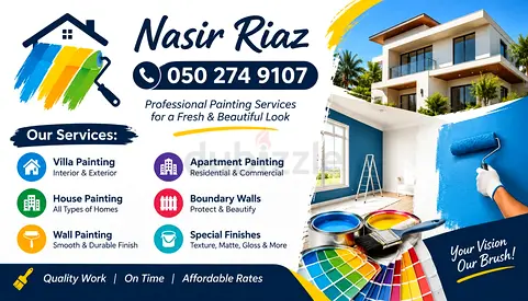 We provide best quality paint services villa aprtmant