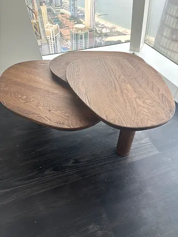 Nest of solid Oak Coffee Tables