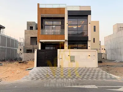 Villa for sale in Al Zahia, Ajman, featuring a modern design and luxury finishes—perfect for those