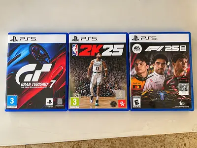 PS5 Games Bundle – F1 25, NBA 2K25 & Gran Turismo 7 | Excellent Condition