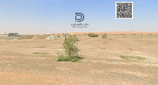 للبيع أرض سكنية في المنامة 3 عجمان، مساحة 4305 قدم مربع، تصريح أرضي وأول، شارع واحد، بسعر 225 ألف درهم
