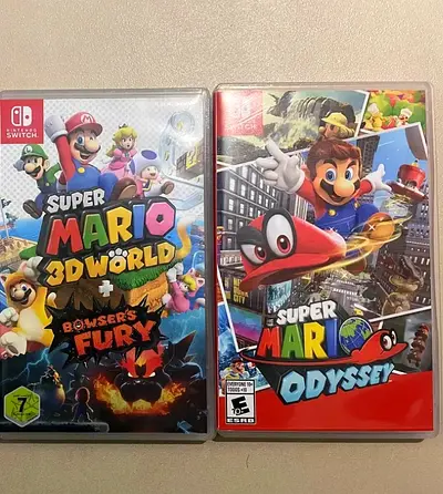 2 Nintendo Switch Games – Super Mario Odyssey & Super Mario 3D World