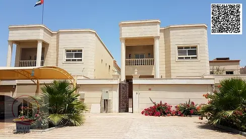 Residential/commercial villa for sale in Al Muwaihat area, Ajman. Includes electricity, water, and air conditioning. The villa spans 5,000 sq ft and f