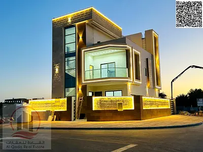 فيلا للبيع بمنطقة الحليو 2 بعجمان تصميم حديث ارضى واول وروف سعر الفيلا شامل رسوم التسجيل (5غرف ماستر   مجلس  2 صالة   غرفة خادمة )