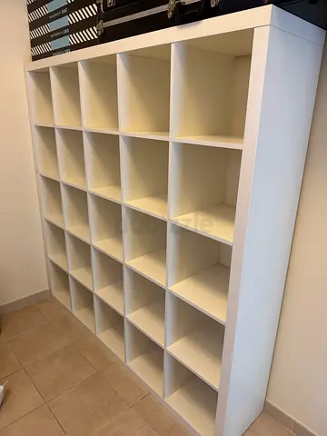 Large White IKEA Shelving Unit – 25 Compartments