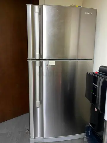 Hitachi Silver Double Door Refrigerator - Good Condition.