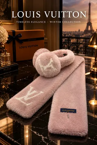 LV Scarf and earmuffs for women