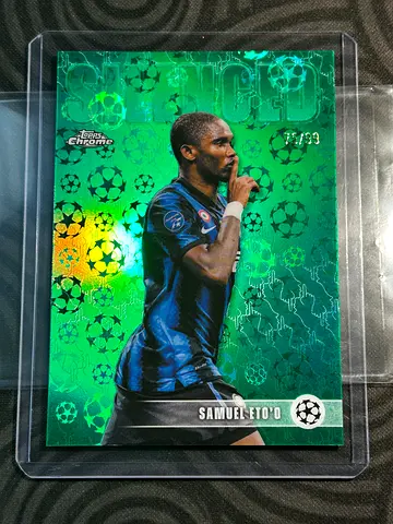 Samuel Eto’o Silenced Green /99 – Topps Chrome UEFA