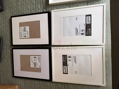 IKEA LOMVIKEN Picture Frame Set – 4 Metal Frames, 21x30 cm