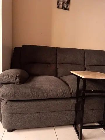 Dark grey 3-seater fabric sofa - good condition