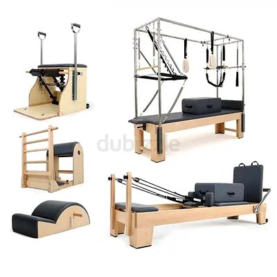 1 REP MAX 5-Piece Maple Pilates Set – Reformer, Cadillac, Chair & Barrels