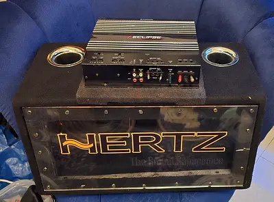 Hertz Energy ES 200.5 car audio subwoofer (400 Watt with Eclipse EA2000 amplifire