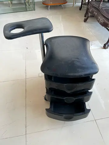 Black Salon Trolley with 3 Drawer Storage - Used