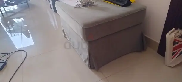 EKTORP Footstool with storage
