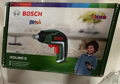 Bosch Mini Ixolino II Toy Cordless Screwdriver - Kids Pretend Play Set BOX PACK