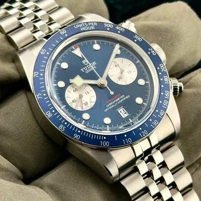 Tudor black Bay Chrono blue Dial 1.1