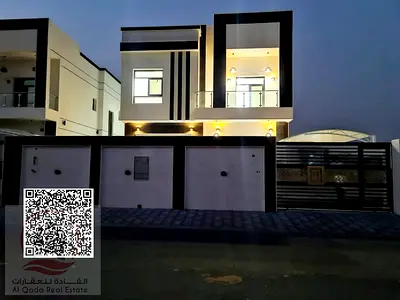 فيلا للبيع بعجمان منطقة الياسمين الفيلا ارضى واول  مساحة الفيلا 3200 قدم الفيلا (  غرفة ماستر  +مجلس كبير +  صالة كبيرة + حوش كبير + غرفة خادمة )