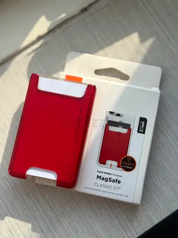 Spigen hybrid MagSafe Wallet card holder c1 brand new. Red