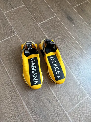 Dolce & Gabbana Women's Slip-On Yellow Sneakers - Size 39.5