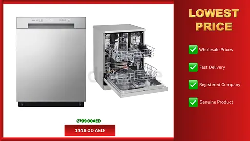 LG 14-place-setting Quad Wash Dishwasher, Inverter Direct Drive 1 Year Warranty