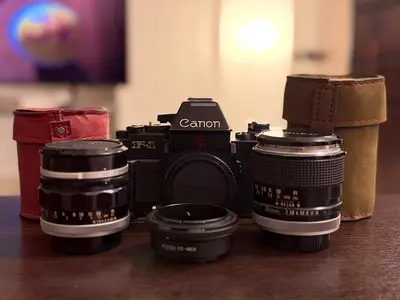 Canon Film F1n & Lenses