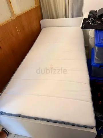 Ikea Vesteroy Mattress and Slakt bed frame (single size)