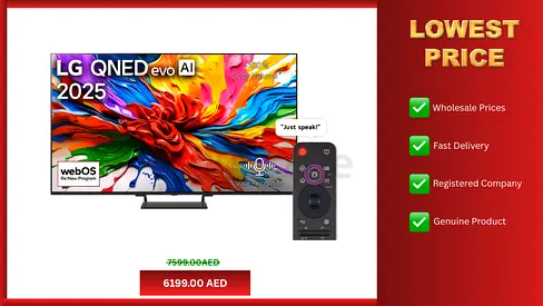 LG 85 Inch QNED evo AI QNED93 4K 144Hz Smart TV AI Magic remote webOS25 2025