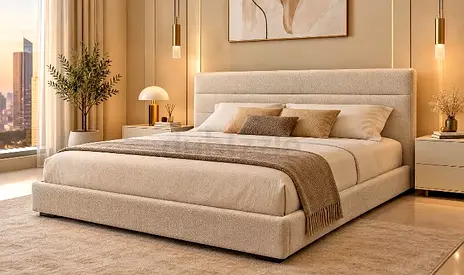 Premium Quality Cotton fabric king Bed Available
