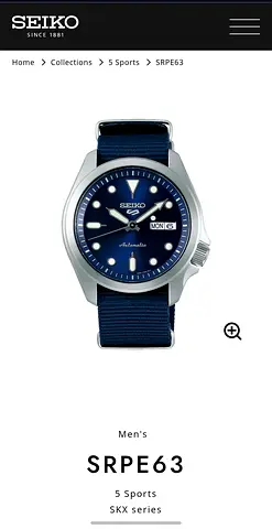 Seiko 5 Sports Blue Men's Watch - SRPE63K1