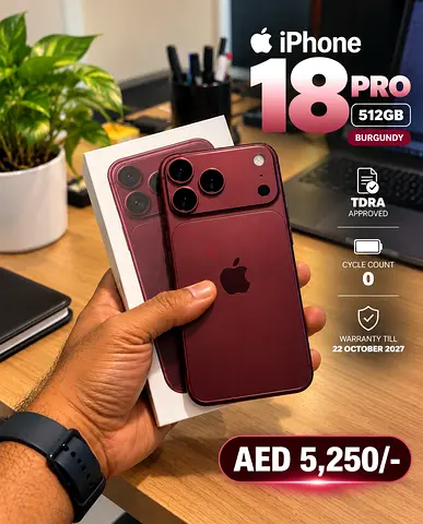 Iphone 18 pro 512GB Burgundy TDRA- (cycle count-0)