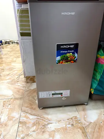 Krome single-door refrigerator in excellent working condition. 1 month used