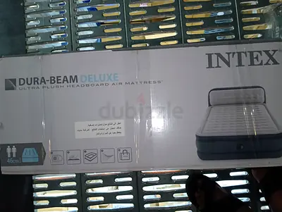 Intex Dura-Beam Deluxe Inflatable Air Mattress with Headboard (New in Box)