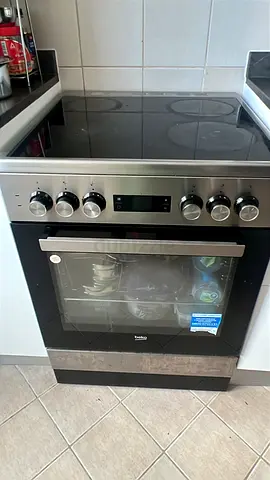 Built-in electric oven and ceramic hob combo - stainless steel