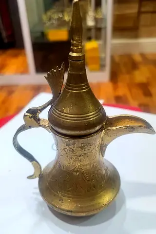 Brass Arabic Dallah coffee pot 15cm height