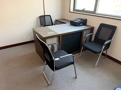 Executive Office Desk with Chairs and Storage - Good Condition
