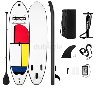 Inflatable Stand-Up Paddle Board (SUP) Full Kit with Pump, Paddle, Bag & Leash