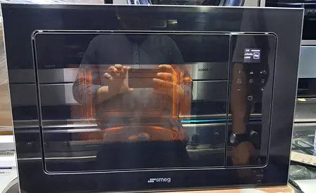 Smeg Built-in Premium Black glass Microwave