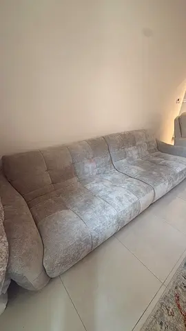 Comfortable 4-Seater Grey Fabric Sofa - Good Condition | All 3k AED