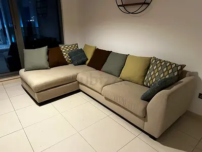 Sofa with pillows for sale - AED 1000