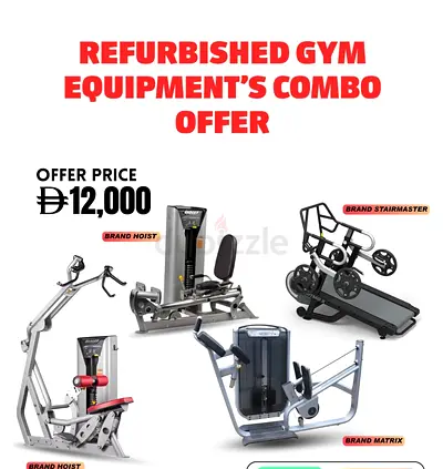 Refurbished Commercial Gym Equipment Combo - Leg Press, Chest Press, Stairmaster & More
