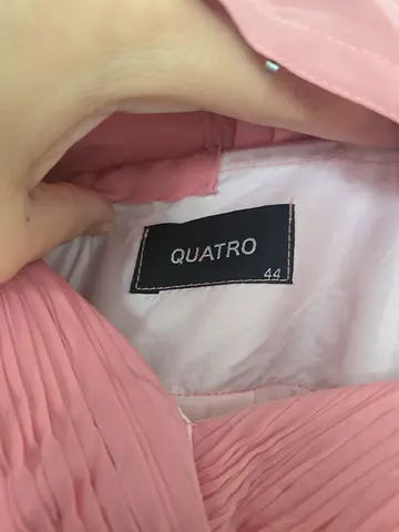 Pink Pleated Dress by Quatro - Size 44
