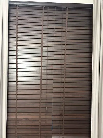 Brown Wooden Venetian Blinds - Good Condition
