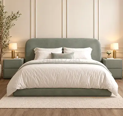 New Queen size bed upholstered bed frame with headboard storage bed- modern queen bed