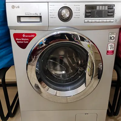 LG 8kg Front Load Washing Machine - Direct Drive, Silver