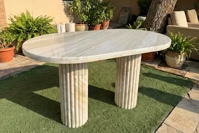Stunning ajax gold dining table
