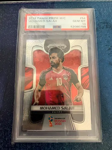 2018 Panini Prizm World Cup Mohamed Salah PSA GEM MT 10 Graded Card