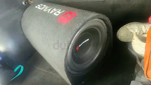 Rayvos 10-inch Car Subwoofer in Enclosed Tube - Good Working Condition