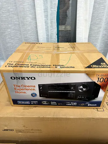 Onkyo TX-SR444 Atmos Receiver + Jamo S 626 HCS 5.0 Speaker System, Like New