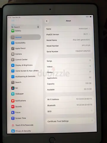 Ipad 8th Generation 128gb