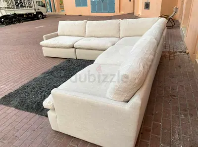 Selling great Condition Home Center Swin feather filled Corner Sofa Beige